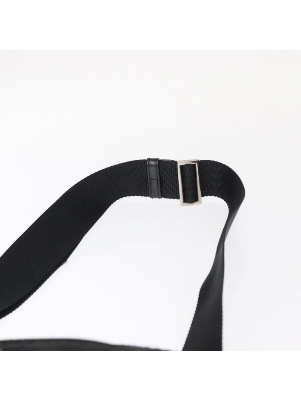 Authentic PRADA Shoulder Bag Nylon Black Silver - Picture 15 of 16